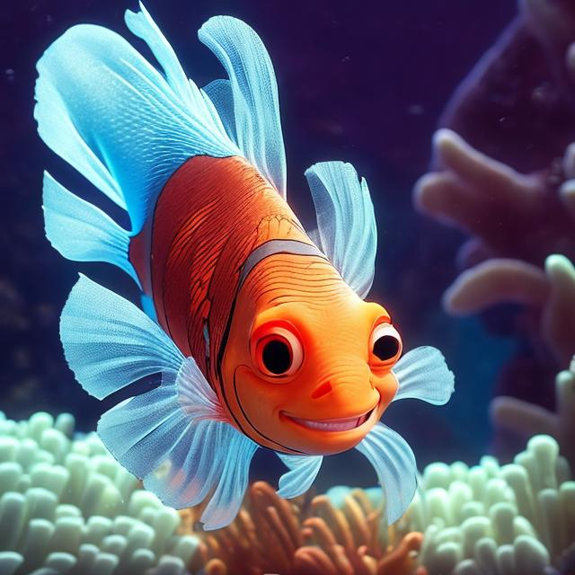 Prompt: If nemo the fish was a white rapper 