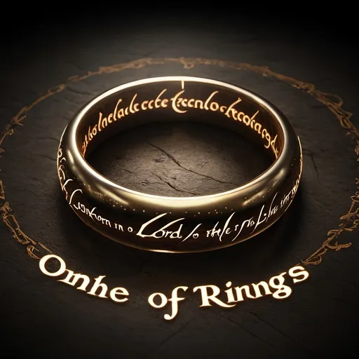 Prompt: 4k logo, With the name : *Echo Tolkien*. in lord of the rings style, The one ring