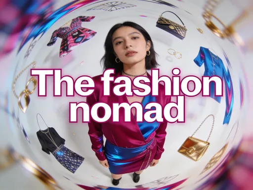 Prompt: Make me a fisheye pfp for the name 
“The fashion nomad”