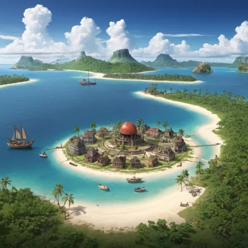 Prompt: Civilization on a island 