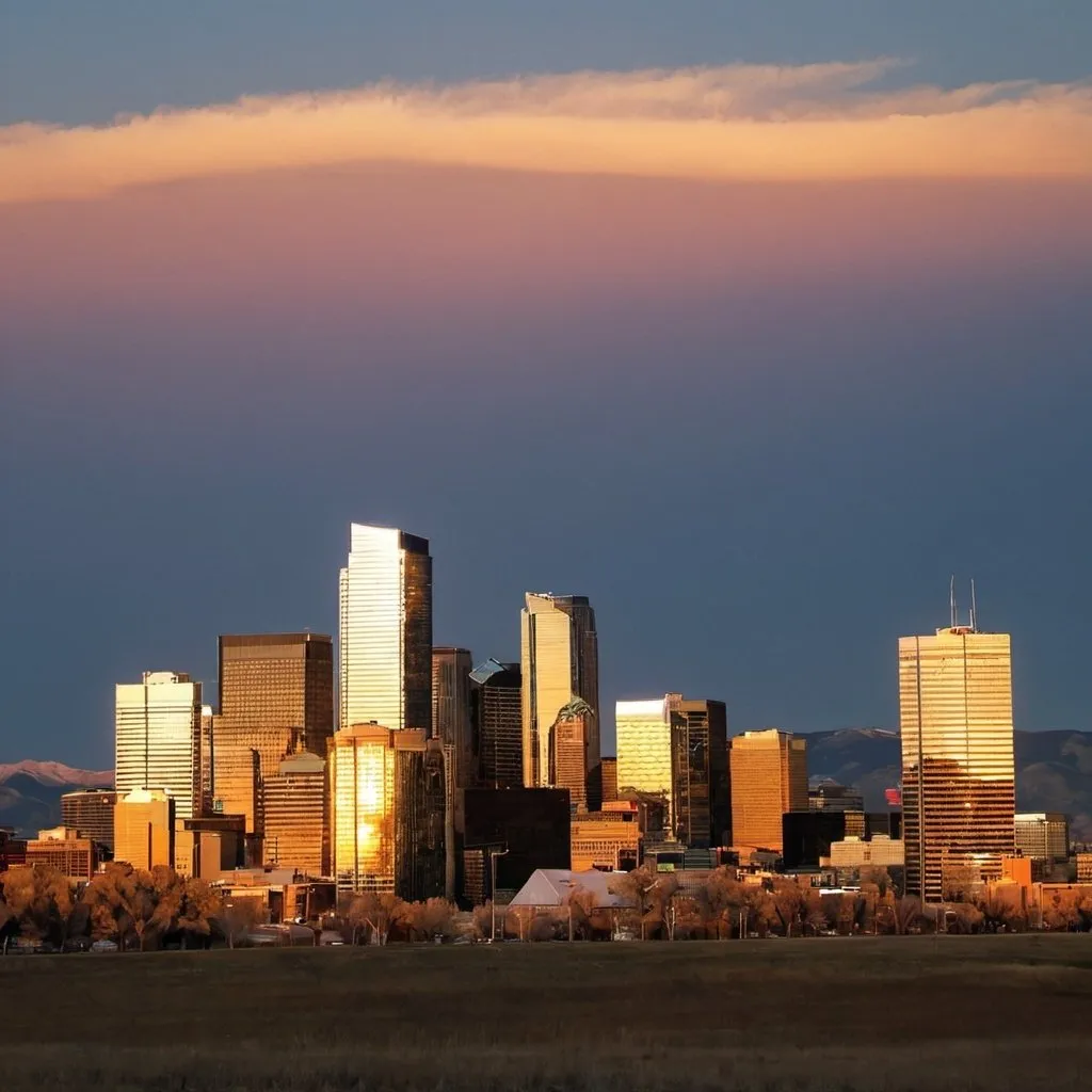 Prompt: denver al tramonto



