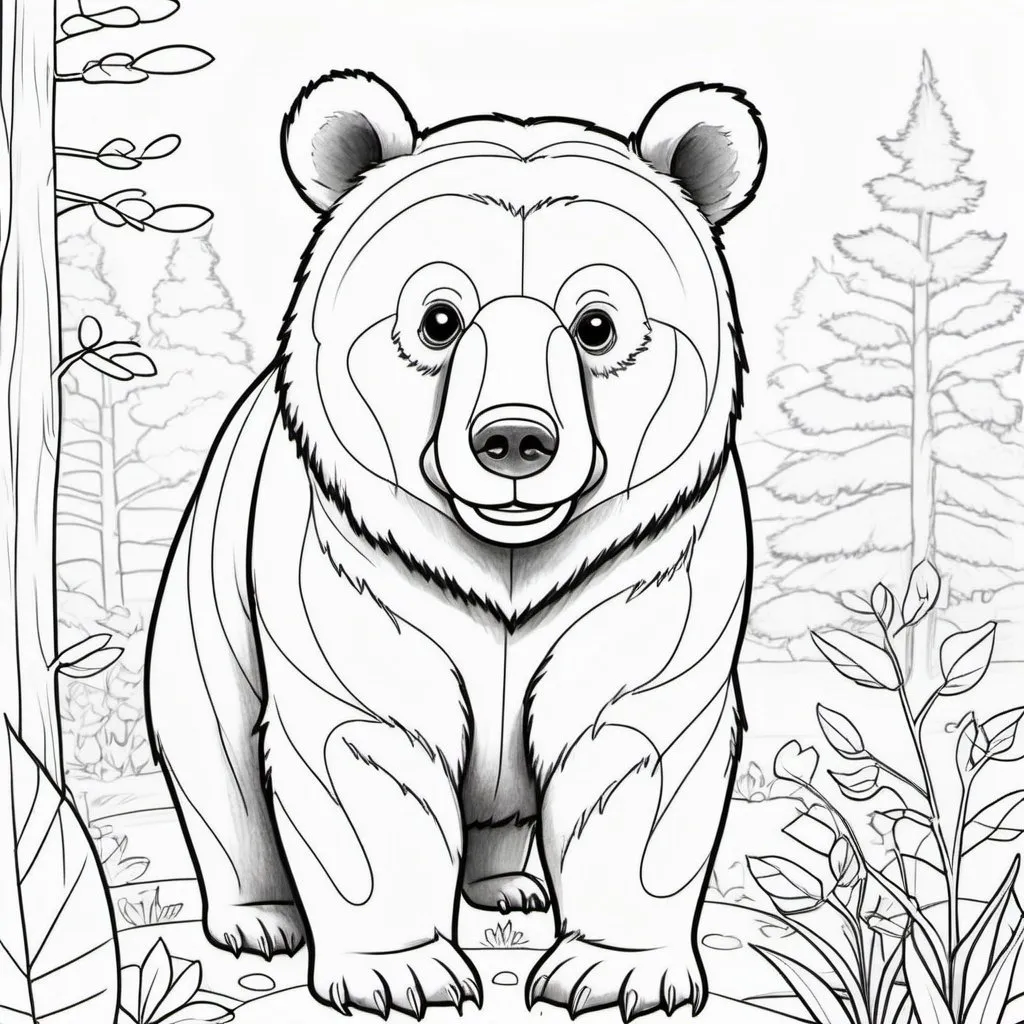 Easy Step-by-Step Cat Drawing for Kids Coloring Page | Easy Drawing Guides