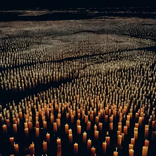 Prompt: 50,000 candles at night from the sky

