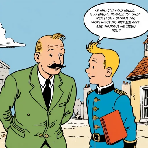 Prompt: a simple speech bubble, 2d comic book panel, in the style of Tintin by Hergé