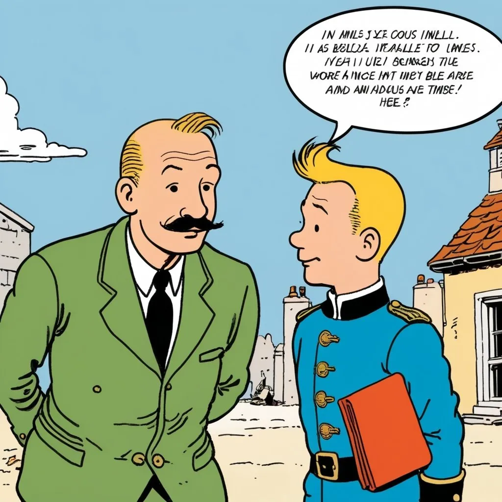 Prompt: a simple speech bubble, 2d comic book panel, in the style of Tintin by Hergé