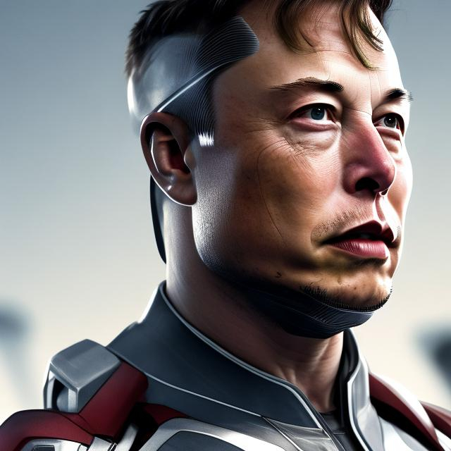 Prompt: elon musk, cyborg