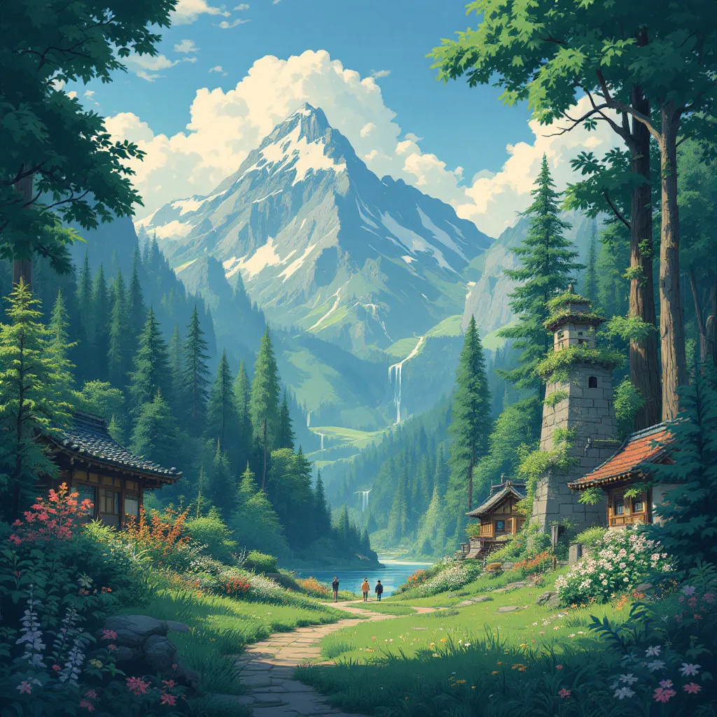 Prompt: Convert into Ghibli style 