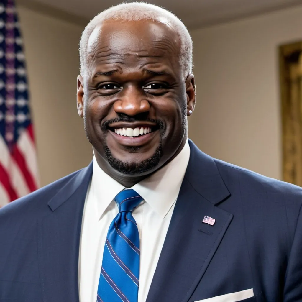 Prompt: Shaq mixed with Joe Biden 