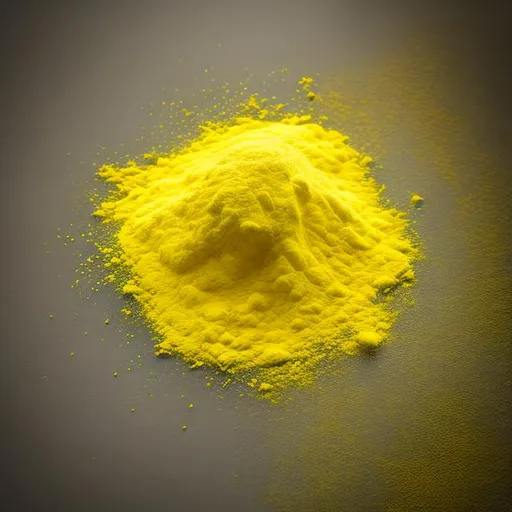 Prompt: create a photographic style image of yellow powder

