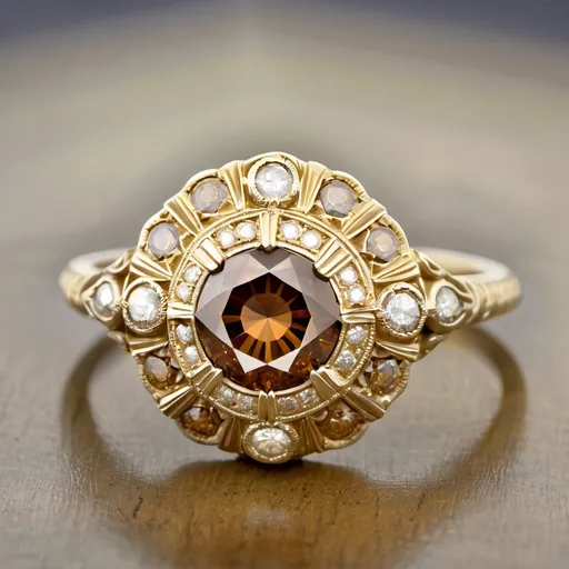 Prompt: Step back into the elegance of the 1890s with our exquisite Vintage Art Deco 2.20Ct Round cognac Diamond Engagement Ring. This timeless piece yellow gold captures the essence of antique beauty with its intricate halo design and brilliant round diamond centerpiece. Perfect for the discerning bride who appreciates the artistry of a bygone era, this ring is a testament to enduring love and sophisticated style. Whether it's for an engagement, an anniversary, or a special milestone, this stunning ring promises to be a cherished heirloom for generations to come.

Vintage engagement ring
Art Deco diamond ring
1890s diamond ring
Round diamond ring
Argentium silver ring
Antique halo ring
Retro diamond ring
Timeless engagement ring
Art Deco jewelry
Halo engagement ring
Vintage wedding ring
Diamond heirloom ring