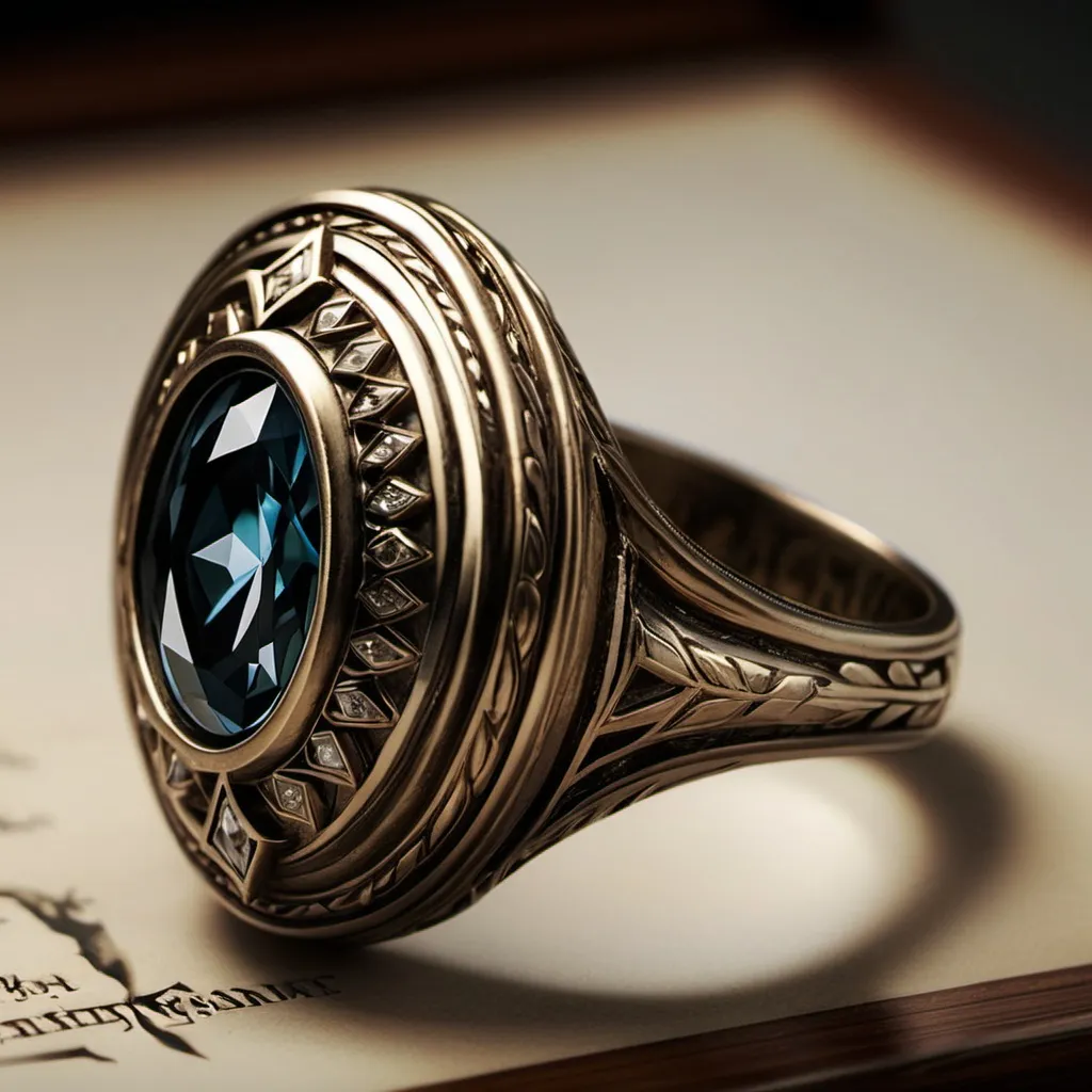 Prompt: A family heirloom ring that Peeta gives to Katniss.