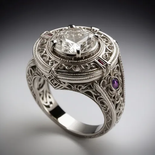 Prompt: A family heirloom ring that a vampire has given to his new bride.  Unique cut.  Intricate detailing.