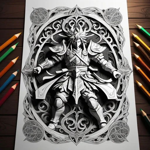 Prompt: Japanese anime colorful realistic perfect paper join wood, dark background, zoom intricate details, contrasted bright in Renaissance, luminism, 3d render perfect Sketch, caucasian, Contrast, Depth, 