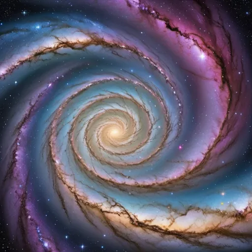 Prompt: Large spiral galaxy in a field of stars, vibrant cosmic colors, high quality, cosmic art, spiraling arms reaching out, ultra-detailed, vivid and vibrant, cosmic art, spiral galaxy, field of stars, cosmic colors, high quality, ultra-detailed, vibrant, spiraling arms