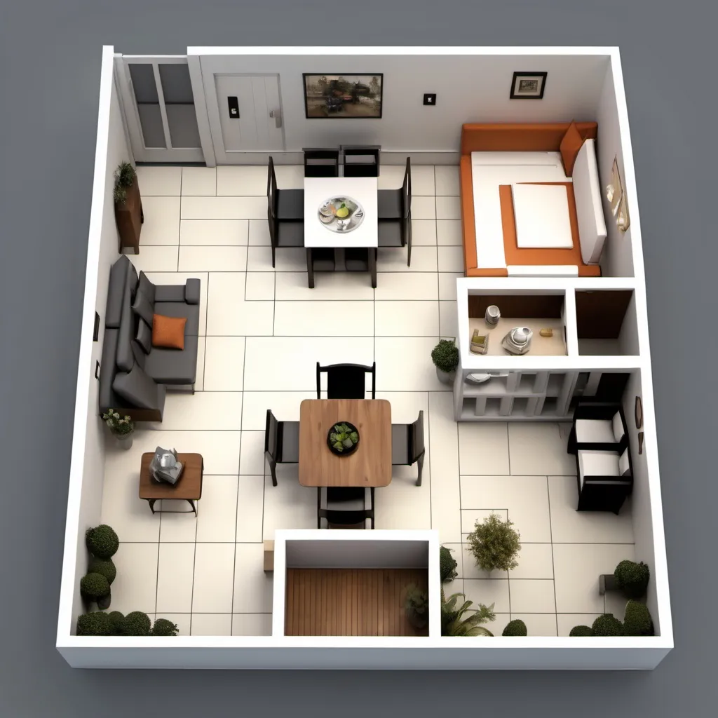 Prompt: Ground Floor Layout (Optimized for space)
Front (South) Side:
Main Entrance & Porch (5 ft depth)
Living Room (12 ft × 10 ft) – Place sofa, TV, and coffee table
Dining Area (12 ft × 6 ft) – Near Kitchen
Kitchen (12 ft × 7 ft) – L-shape or U-shape for better utilization
Common Bathroom (6 ft × 4 ft) – Next to stairs
Bedroom 1 (Guest/Parents’ Room) (12 ft × 10 ft) – With wardrobe space
Staircase (Near center for easy access)
First Floor Layout (If Applicable)
Master Bedroom (12 ft × 12 ft) – With attached bathroom (6 ft × 5 ft)
Bedroom 2 (12 ft × 10 ft) – With wardrobe space
Common Bathroom (6 ft × 4 ft)
Balcony (Optional)
Small Family Lounge or Study Area