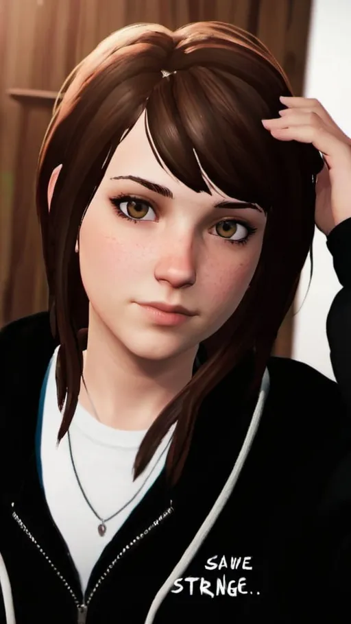 Prompt: me if i was in life is strange, brown eyes