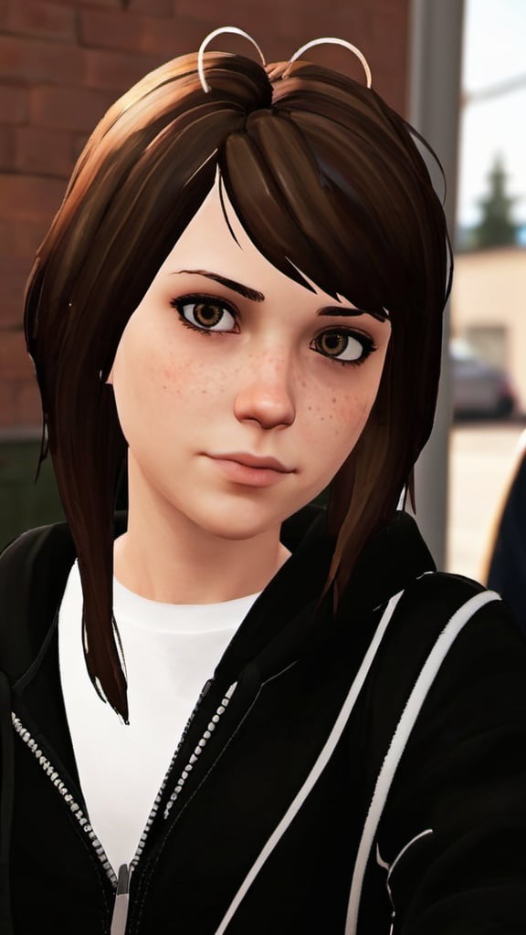 Prompt: me if i was in life is strange, brown eyes