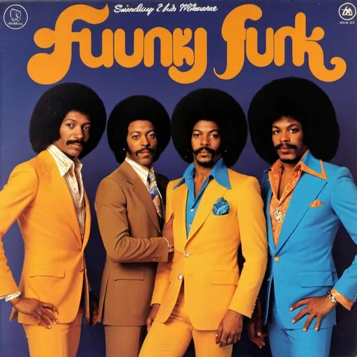Prompt: 1970s funk album cover