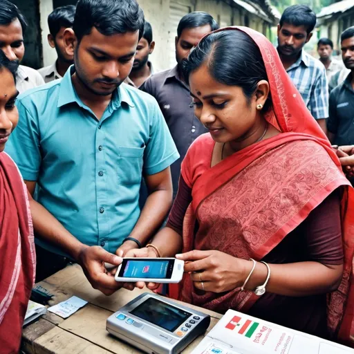 Prompt: Cashless Transactions in Bangladesh
Bangla QR Code System
Empowering Merchants with Digital Payments
Race Finance Team at Work
Collaboration with Pubali Bank PLC
Door-to-Door Merchant Onboarding
Digital Payment Security
Future of Cashless Society in Bangladesh
Customer Making Payments with QR Code
Shopkeepers Using Bangla QR Code