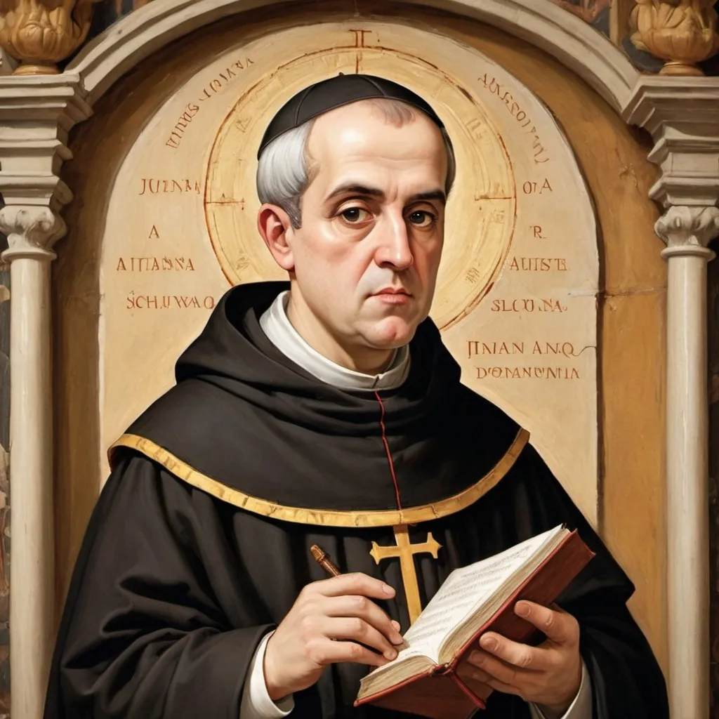 Prompt: Thomas Aquinas OP (/əˈkwaɪnəs/, ə-KWY-nəs; Italian: Tommaso d'Aquino, lit. 'Thomas of Aquino'; c. 1225 – 7 March 1274) was an Italian[6] Dominican friar and priest, an influential philosopher and theologian, and a jurist in the tradition of scholasticism from the county of Aquino in the Kingdom of Sicily.