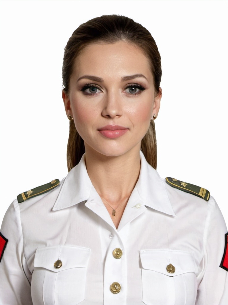 Prompt: Dress her Army Uniform 