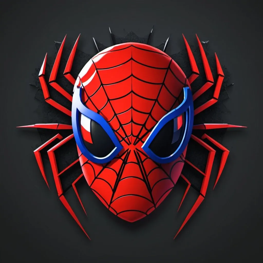 Prompt: a YT logo for my youtube channle that looks like a glitch spider man suit