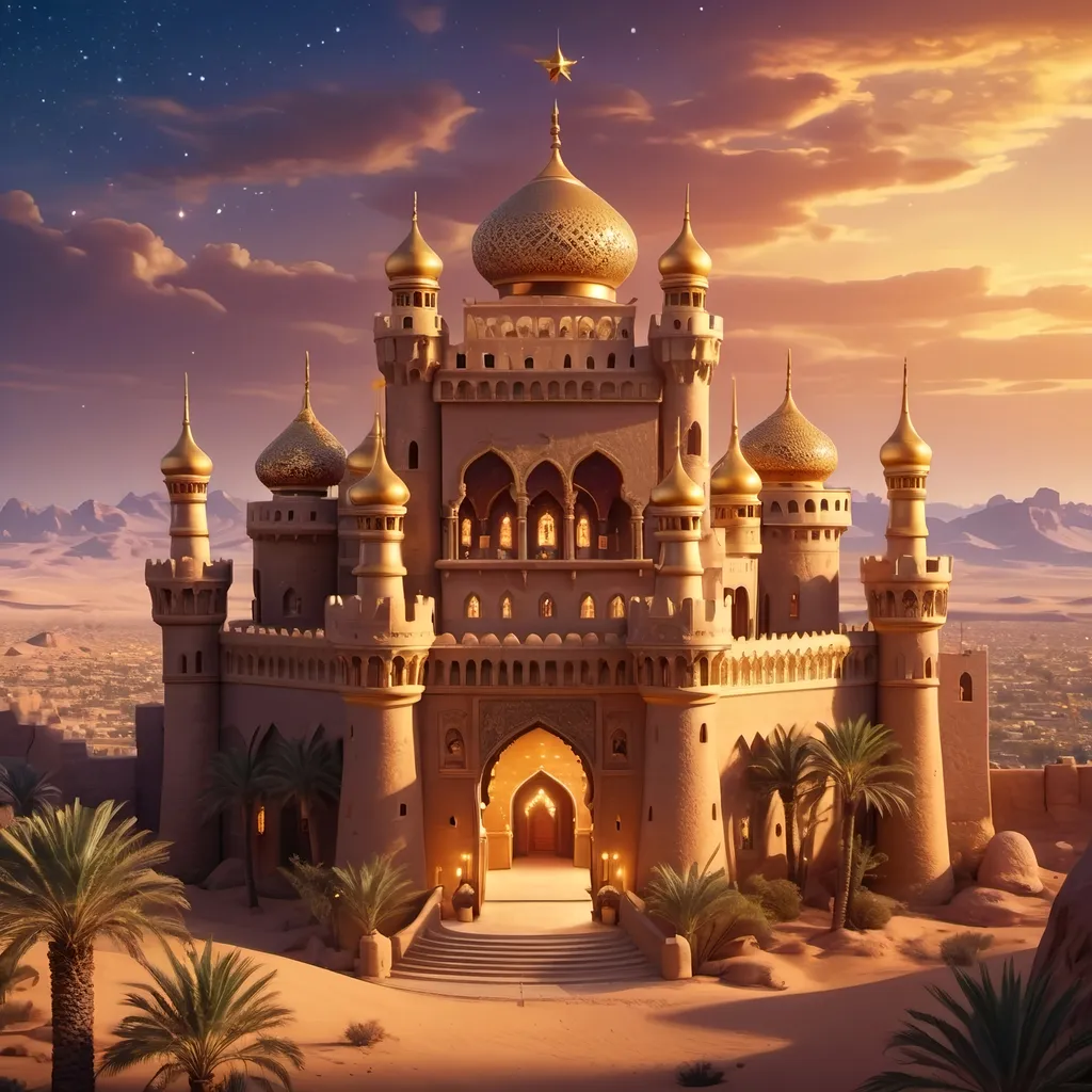 Prompt: aladdin castle