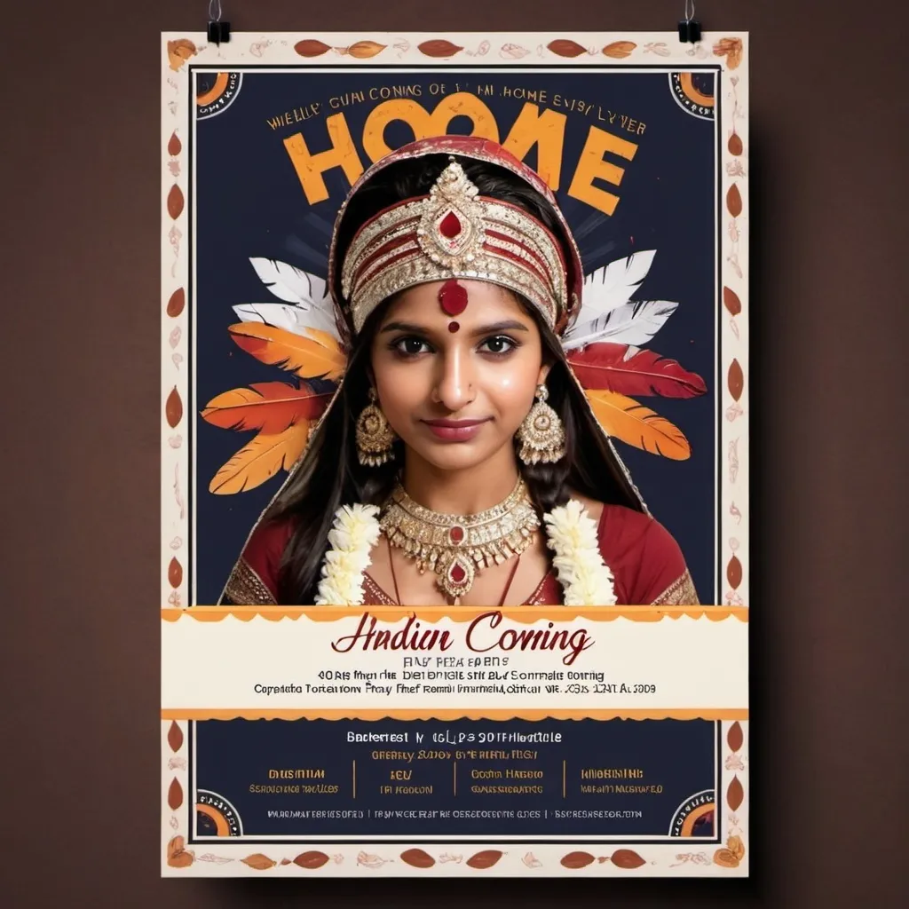 Prompt: home coming flyer Indian