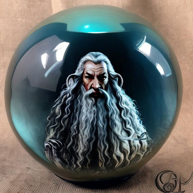 Prompt: gandalf palantir orb
