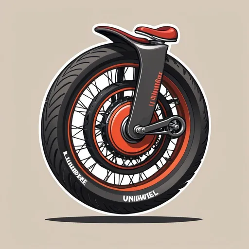 Prompt: El bruto libre cartoon, monocycle uniwheel - logotype