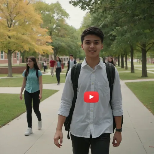 Prompt: video of student a walk
