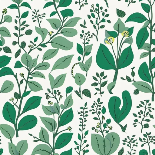 Prompt: A fabric pattern in the style of Josef Frank with lots of greenery and flowers.  Similar to the style of Textile Window or Textile California.  Designed so the pattern repeats and can be used as window drapes.   