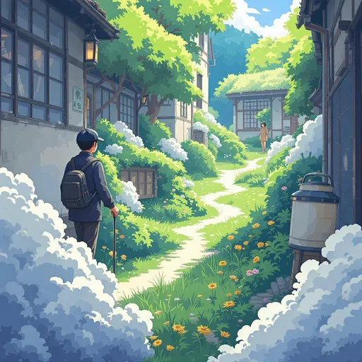 Prompt: Convert into Ghibli style 