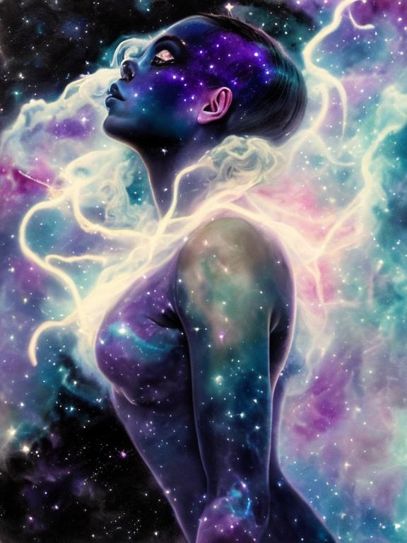 Prompt: Nebula goddess