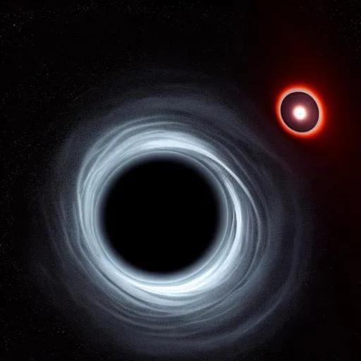 Prompt: Inside a black hole
