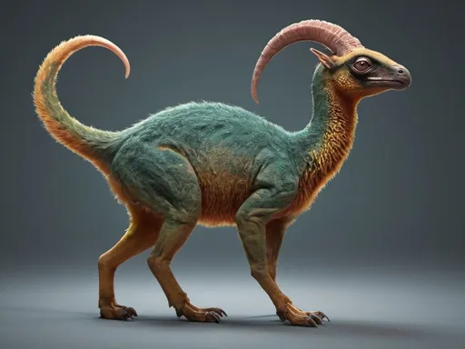 Prompt: This is an imaginary new species. Make it come alive and look realistic with the same color but ad shapes and shadows to make it look realistic 