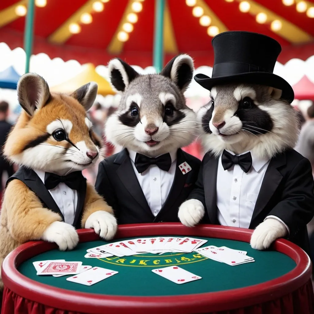 Prompt: Furry Animals Playing Blackjack
Carnival
cute
