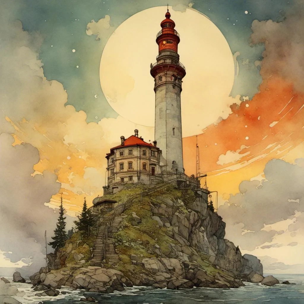 Prompt: <mymodel>The grand lighthouse