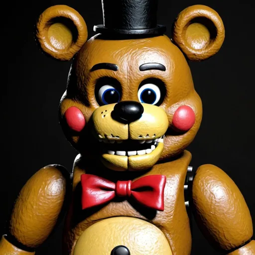 Prompt: make freedy fazbear more creepy