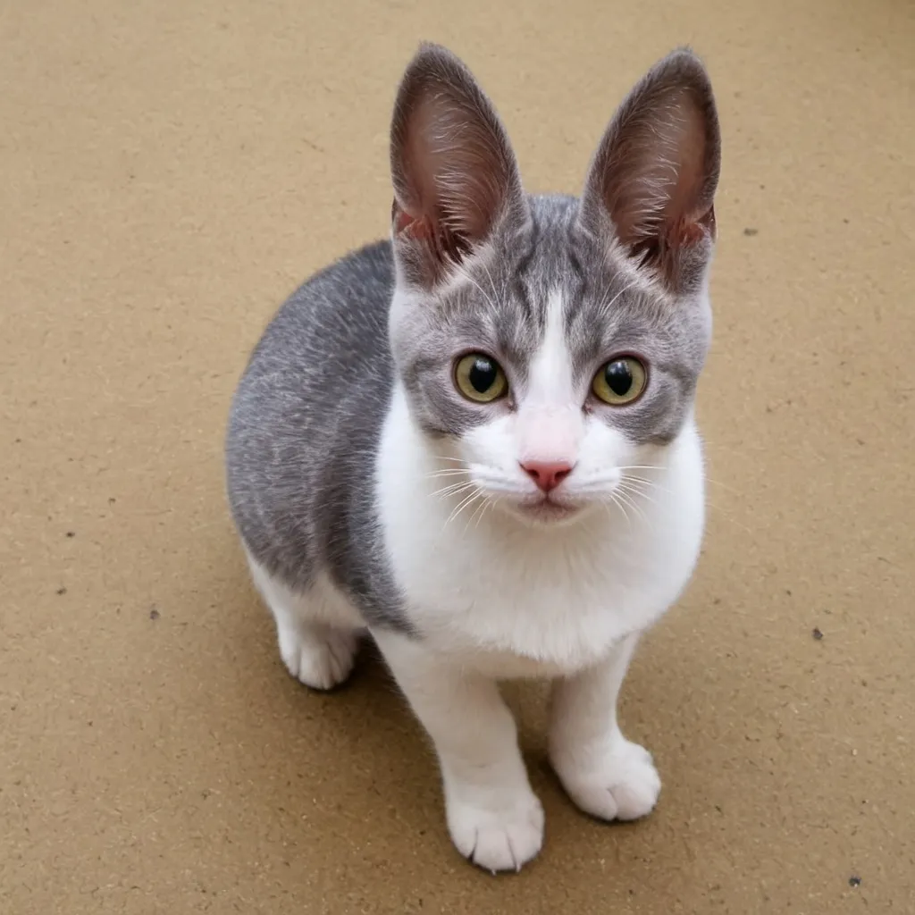 Bunny and cat mix