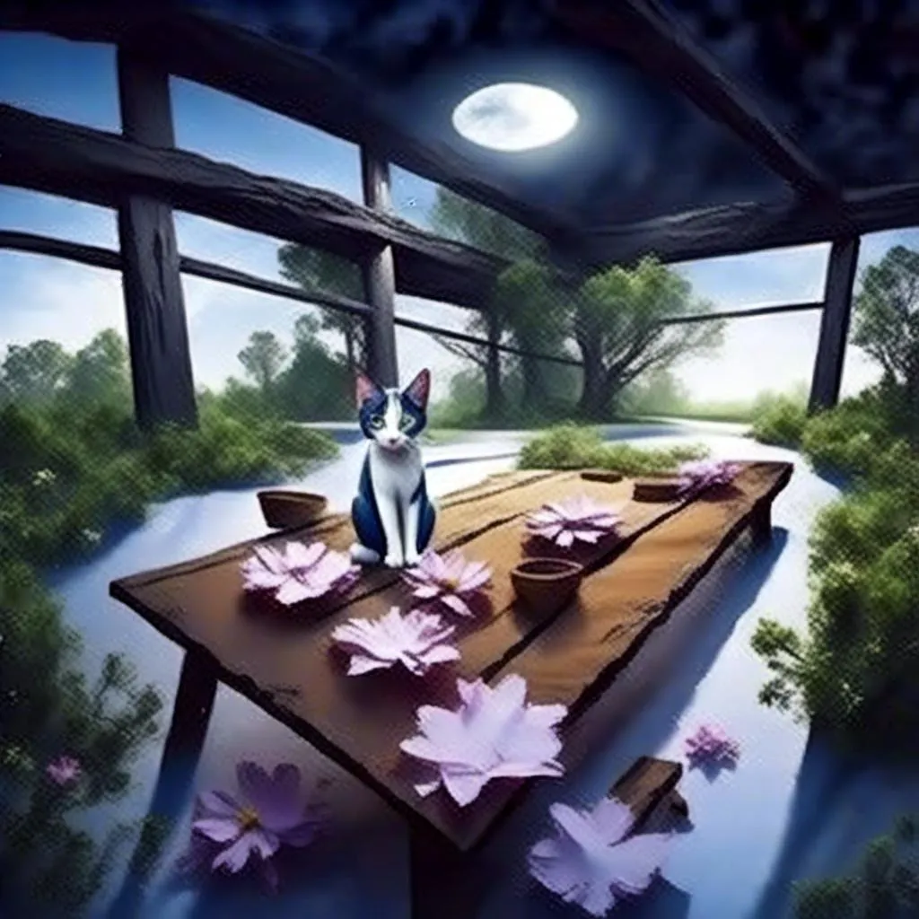 Prompt: <mymodel> <mymodel> a warrior cat in the forest 