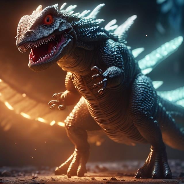 Prompt: hyper realistic, 6 archangel wings, 6 cute big circular reflective eyes, tiny hands and feet, 3d T-rex dragon, big plan, cute and adorable, Pixar render, Unreal Engine cinematic smooth, intricate detail, cinematic