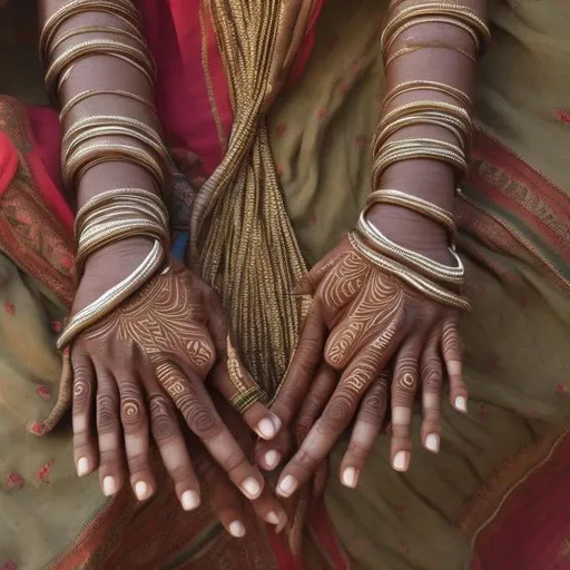 Prompt: Indian hands and arms waving