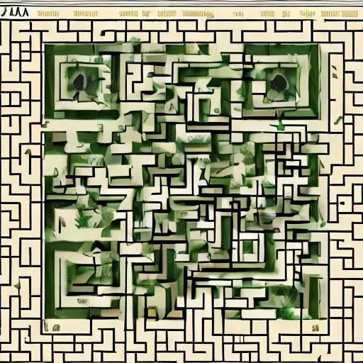 Prompt: A maze map