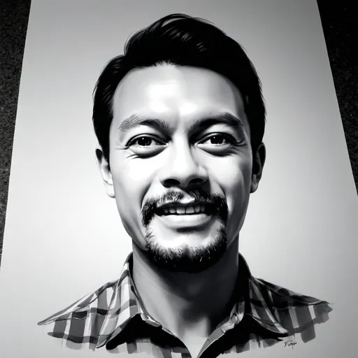 Prompt: black and white pencil sketch portrait