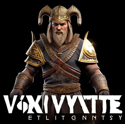 Prompt: A viking in the style of a Egyptian god and destiny 2 vigeo game