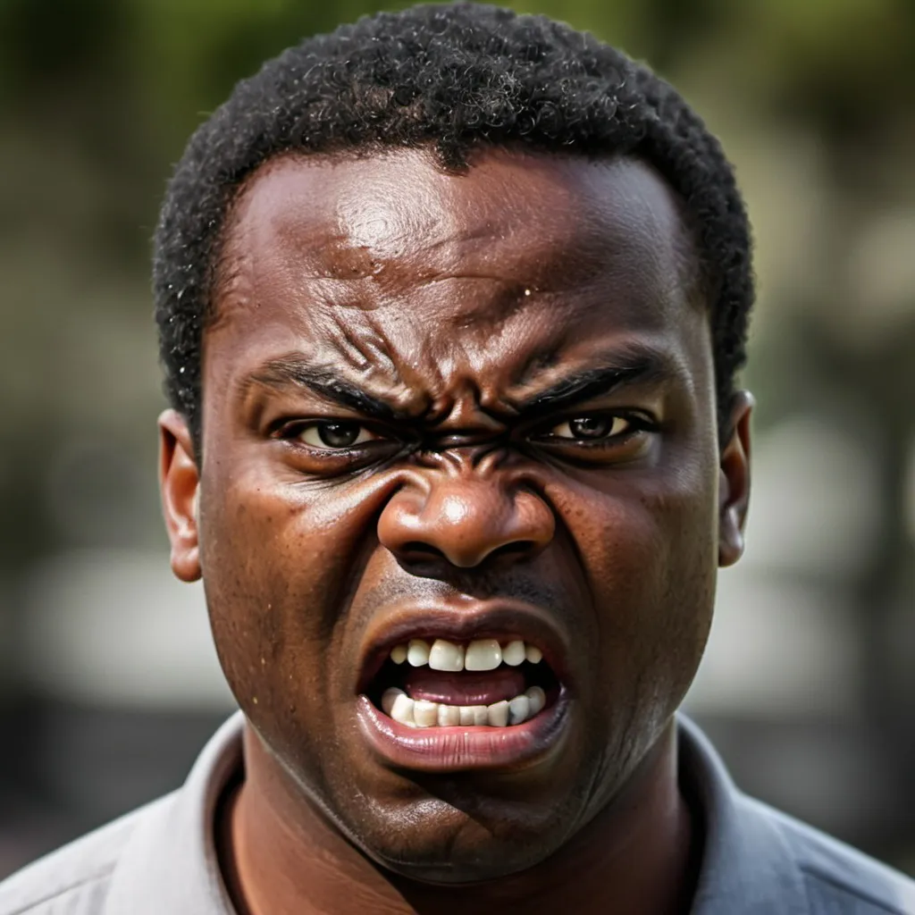 Prompt: angry black guy