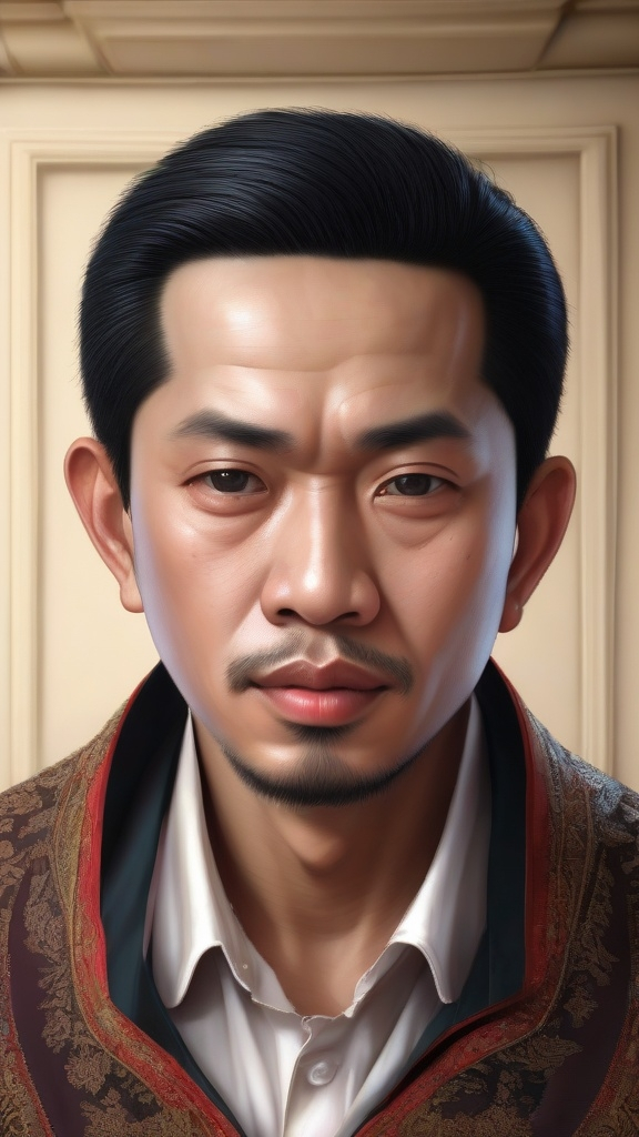 Prompt: Caricature 3d a big head, 8k portrait of indonesian man 20years old, crwq cut black hair, use jejans, intricate, elegant, highly detailed, majestic, digital photography, art by artgerm and ruan jia and greg rutkowski surreal painting, masterpiece, sidelighting, finely detailed: 1.2, hdr, realistic, high definition