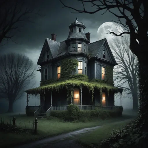 Prompt: 

The Whispering Shadows

It was a cold, moonless night when Emma moved into the old house at the edge of town. The locals warned her about it, but she didn’t believe in ghost stories. The house, weathered by time and overgrown ivy, seemed perfect for her fresh start—away from the noise of the city and the haunting memories that followed her.

On her first night, Emma settled into her room. The wind howled through the cracks of the house, but inside, it was eerily still. As she was about to drift to sleep, a soft whisper floated through the air. "Leave... leave... leave…" It sounded distant, but unmistakable. She sat up, heart racing, but there was nothing. No one. Just the empty darkness around her.

The next day, she tried to shake it off, chalking it up to her imagination. But the whispers persisted. Each night, they grew louder, clearer. They seemed to come from the walls themselves, from the corners of the room where shadows pooled.

One evening, unable to take it any longer, Emma decided to investigate. She found an old, dusty journal in the attic, buried beneath forgotten relics. It belonged to the house’s previous owner, a woman named Eleanor. The entries were strange, filled with paranoia and dread. The last entry was the most chilling: “The shadows know. They speak to me now. I can’t escape them. They want me to stay... forever.”

Suddenly, the whispers intensified, surrounding her. “You’re next… stay… stay… forever…”

The house groaned, as if it were alive, and Emma’s breath caught in her throat. She spun around, but the shadows in the corners of the room had shifted. They seemed to be creeping toward her, taking shape.

Panicked, Emma rushed to the front door, only to find it locked. The shadows moved closer, whispering her name now. "Emma... you can never leave..."