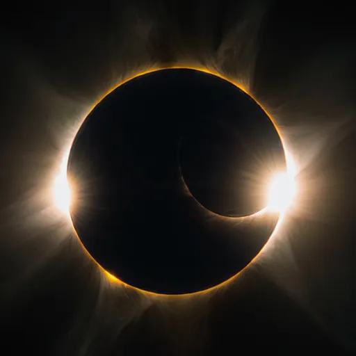 Prompt: Image of a solar eclipse.